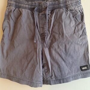Vans Blue Elastic Waist drawstring twill Shorts 7” inseam